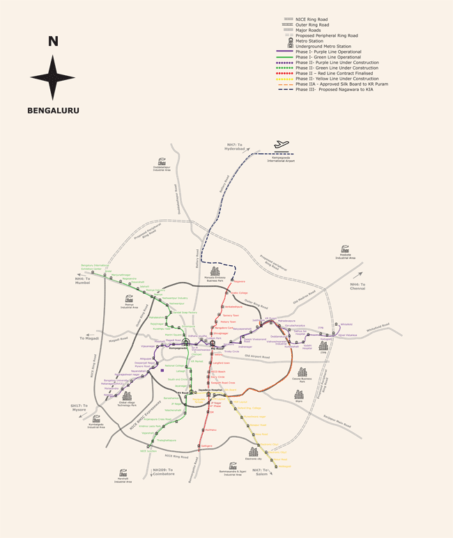 Bangalore Satellite Town Ring Road: Route Map & Status Update